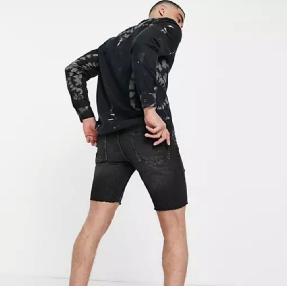 All Saints | Switch Raw Hem Denim Skinny Shorts NEW Size 33